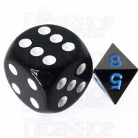 TDSO Metal Black Nickel & Blue MINI 10mm D8 Dice