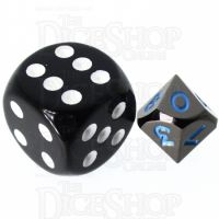 TDSO Metal Black Nickel & Blue MINI 10mm D10 Dice