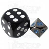 TDSO Metal Black Nickel & Blue MINI 10mm Percentile Dice