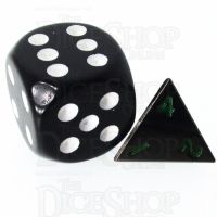TDSO Metal Black Nickel & Green MINI 10mm D4 Dice