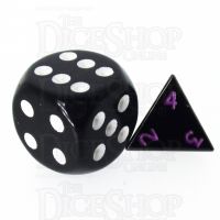 TDSO Metal Black Nickel & Purple MINI 10mm D4 Dice