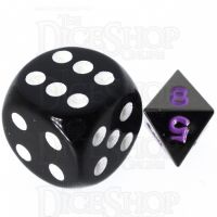 TDSO Metal Black Nickel & Purple MINI 10mm D8 Dice