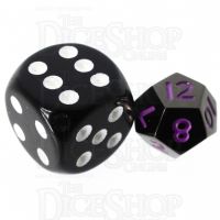 TDSO Metal Black Nickel & Purple MINI 10mm D12 Dice
