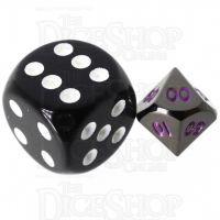 TDSO Metal Black Nickel & Purple MINI 10mm Percentile Dice