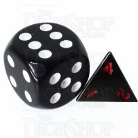 TDSO Metal Black Nickel & Red MINI 10mm D4 Dice