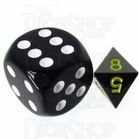 TDSO Metal Black Nickel & Yellow MINI 10mm D8 Dice