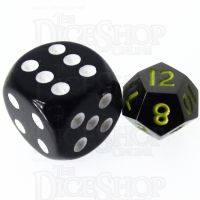 TDSO Metal Black Nickel & Yellow MINI 10mm D12 Dice