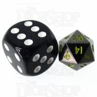 TDSO Metal Black Nickel & Yellow MINI 10mm D20 Dice