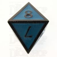 TDSO Metal Script Black Nickel & Blue D8 Dice