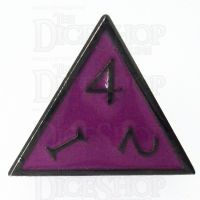 TDSO Metal Script Black Nickel & Purple D4 Dice
