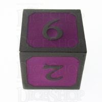 TDSO Metal Script Black Nickel & Purple D6 Dice