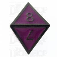 TDSO Metal Script Black Nickel & Purple D8 Dice