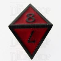 TDSO Metal Script Black Nickel & Red D8 Dice