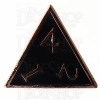 TDSO Metal Script Copper & Black D4 Dice