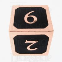 TDSO Metal Script Copper & Black D6 Dice