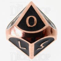 TDSO Metal Script Copper & Black D10 Dice