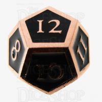 TDSO Metal Script Copper & Black D12 Dice