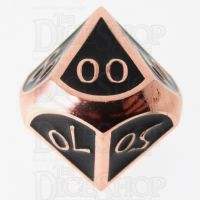 TDSO Metal Script Copper & Black Percentile Dice