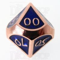 TDSO Metal Script Copper & Blue & Percentile Dice