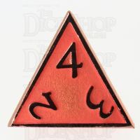 TDSO Metal Script Copper & Orange D4 Dice