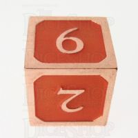 TDSO Metal Script Copper & Orange D6 Dice