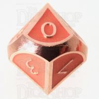 TDSO Metal Script Copper & Orange D10 Dice