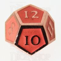 TDSO Metal Script Copper & Orange D12 Dice