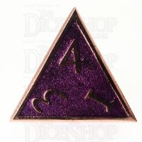 TDSO Metal Script Copper & Purple D4 Dice