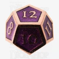 TDSO Metal Script Copper & Purple D12 Dice
