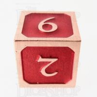 TDSO Metal Script Copper & Red D6 Dice