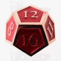 TDSO Metal Script Copper & Red D12 Dice