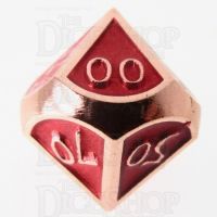 TDSO Metal Script Copper & Red Percentile Dice