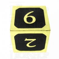 TDSO Metal Script Gold & Black D6 Dice