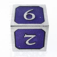 TDSO Metal Script Silver & Purple D6 Dice