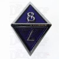 TDSO Metal Script Silver & Purple D8 Dice