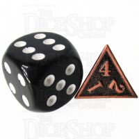 TDSO Metal Fire Forge Antique Copper MINI 12mm D4 Dice