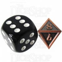 TDSO Metal Fire Forge Antique Copper MINI 12mm D8 Dice