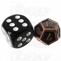 TDSO Metal Fire Forge Antique Copper MINI 12mm D12 Dice