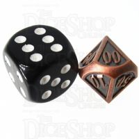 TDSO Metal Fire Forge Antique Copper MINI 12mm Percentile Dice
