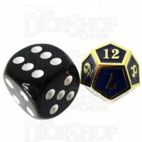 TDSO Metal Fire Forge Gold & Blue MINI 12mm D12 Dice