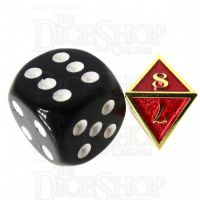 TDSO Metal Fire Forge Gold & Red MINI 12mm D8 Dice