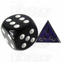 TDSO Metal Fire Forge Silver & Purple MINI 12mm D4 Dice