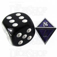 TDSO Metal Fire Forge Silver & Purple MINI 12mm D8 Dice