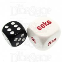 Koplow Opaque White Norwegian Number JUMBO 20mm D6 Dice