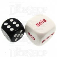 Koplow Opaque White Spanish Number JUMBO 20mm D6 Dice