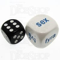 Koplow Opaque White Swedish Number JUMBO 20mm D6 Dice