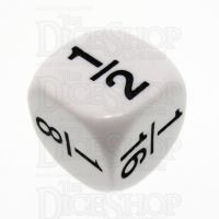 Koplow Opaque White Fraction D6 Dice