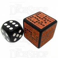 Dice Maniacs Club DMC Opaque Black & Orange TDSO EXCLUSIVE LARGE 22mm D6 Dice LTD EDITION
