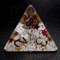 TDSO Confetti Royal Star D4 Dice