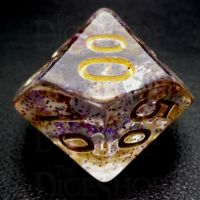 TDSO Confetti Royal Star Percentile Dice